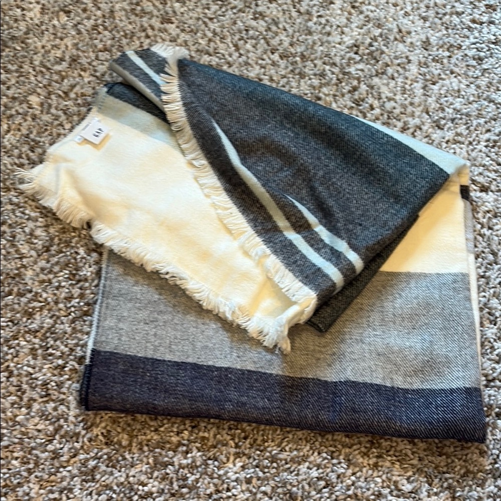 Gap Blue, Grey, Cream Scarf